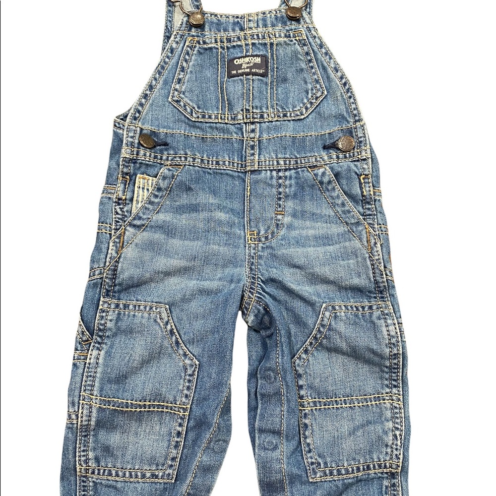 OshKosh B'gosh Baby Boys Denim Overalls Size 6M!